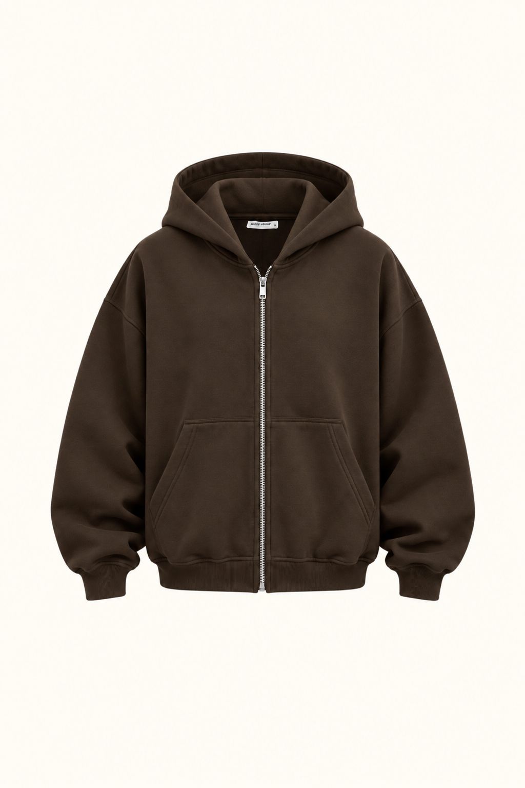 Baumwoll-Zip-Hoodie Oversize