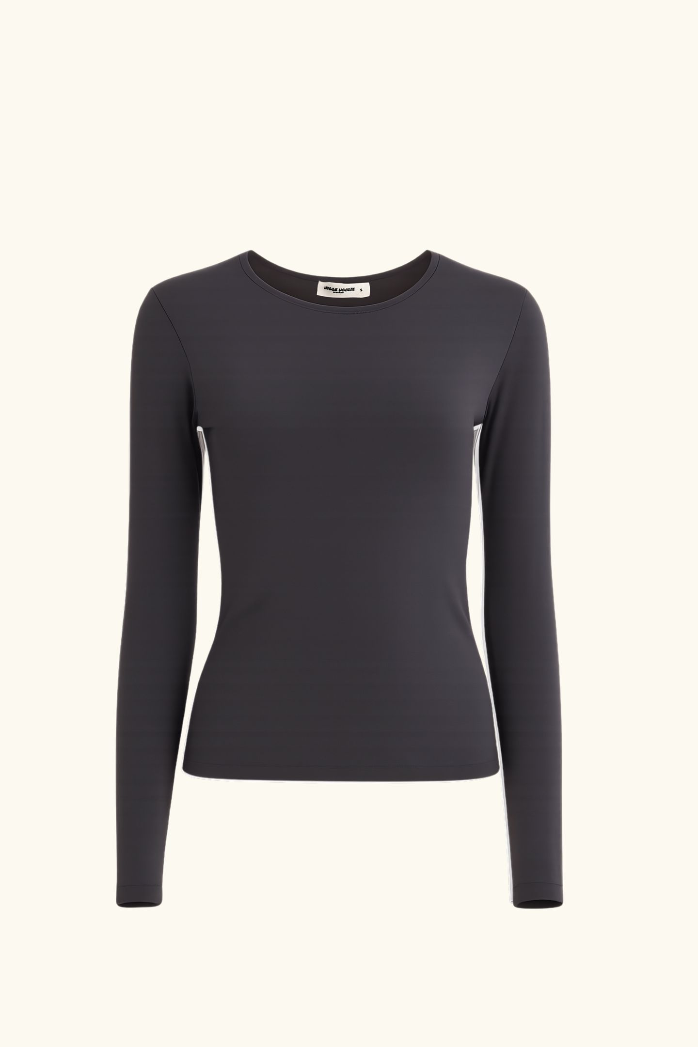Longsleeve Slim Fit, doppellagiger Stoff, Premium