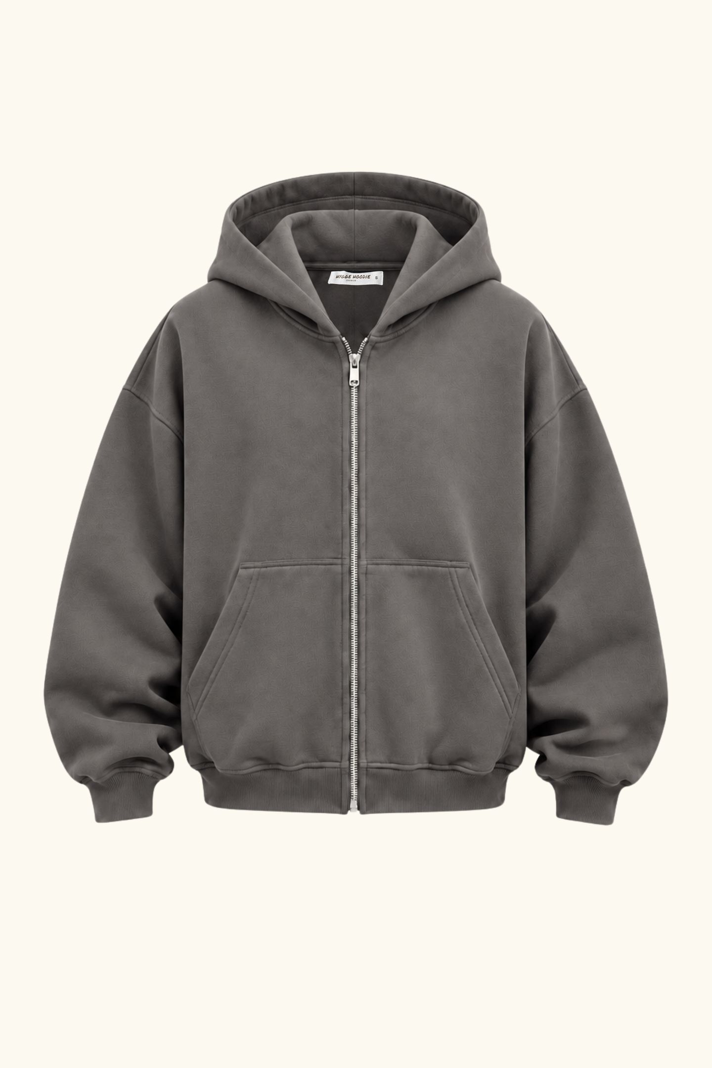 Cotton zip-худі oversize, графіт