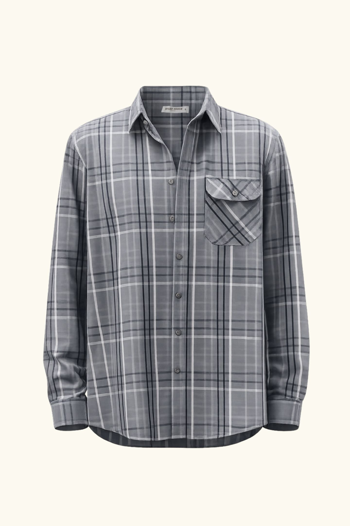 Premium Unisex Karohemd dunkelgrau