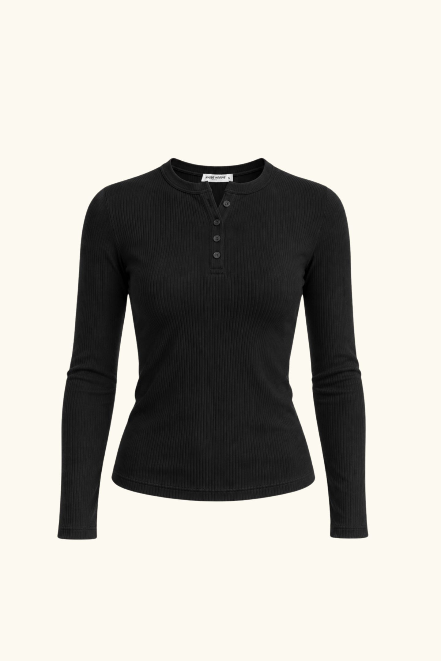 Viskose-Longsleeve mit Knöpfen