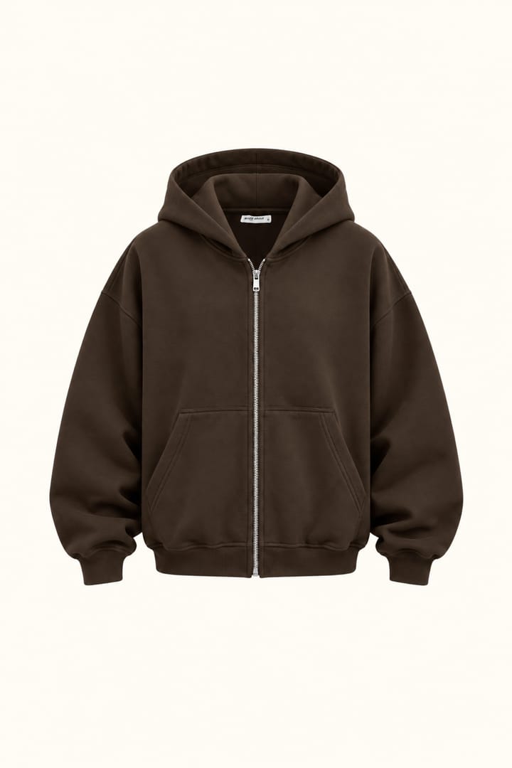 Baumwoll-Zip-Hoodie Oversize