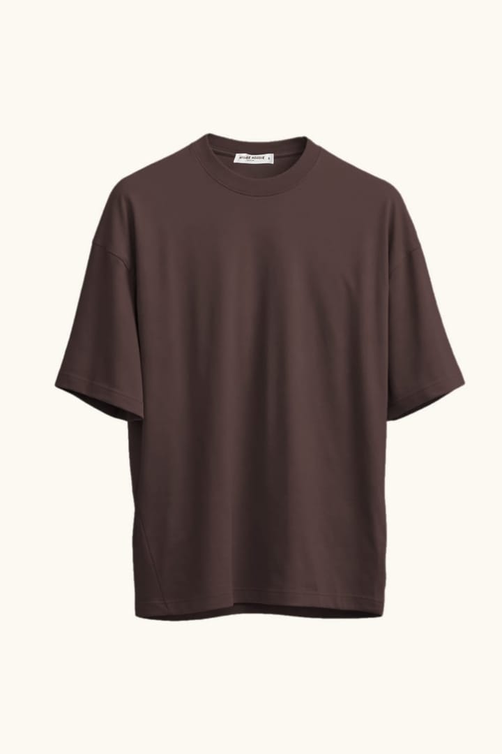 Футболка oversize premium унісекс, темний шоколад