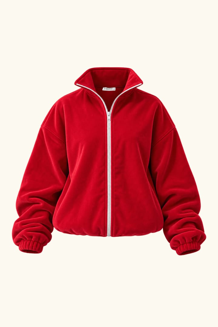 Oversize Trainingsjacke aus Microfleece