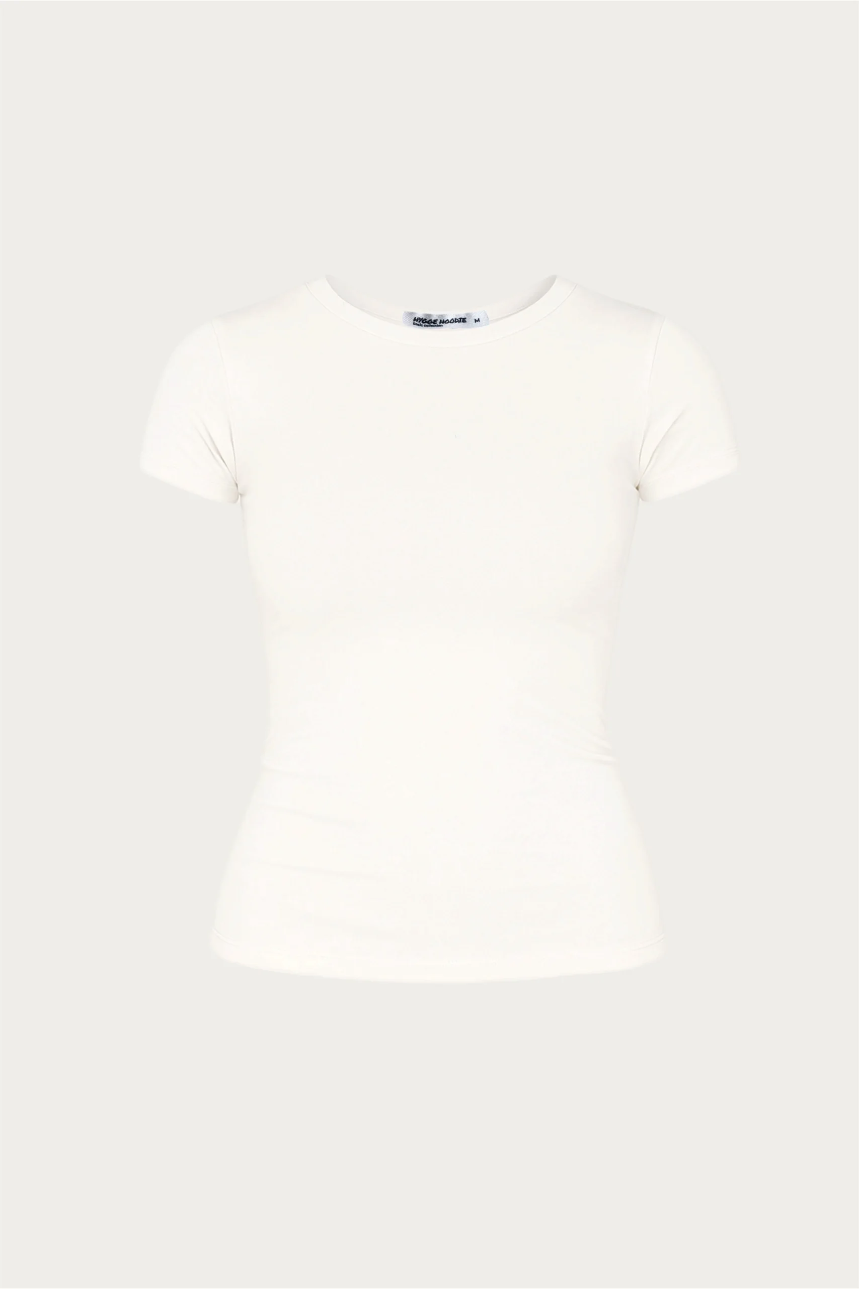 ФУТБОЛКА BASIC SLIM, МОЛОЧНА