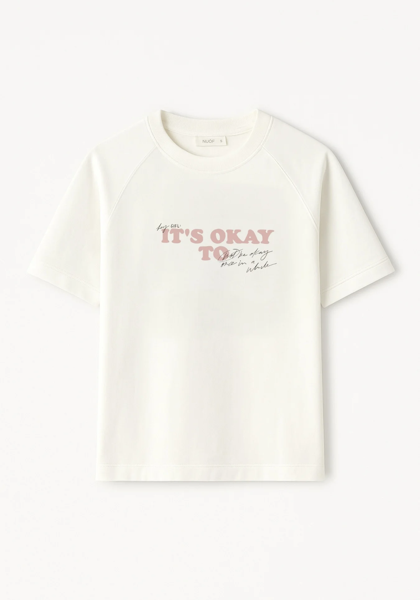 ФУТБОЛКА РЕГЛАН "IT`S OKAY", МОЛОКО