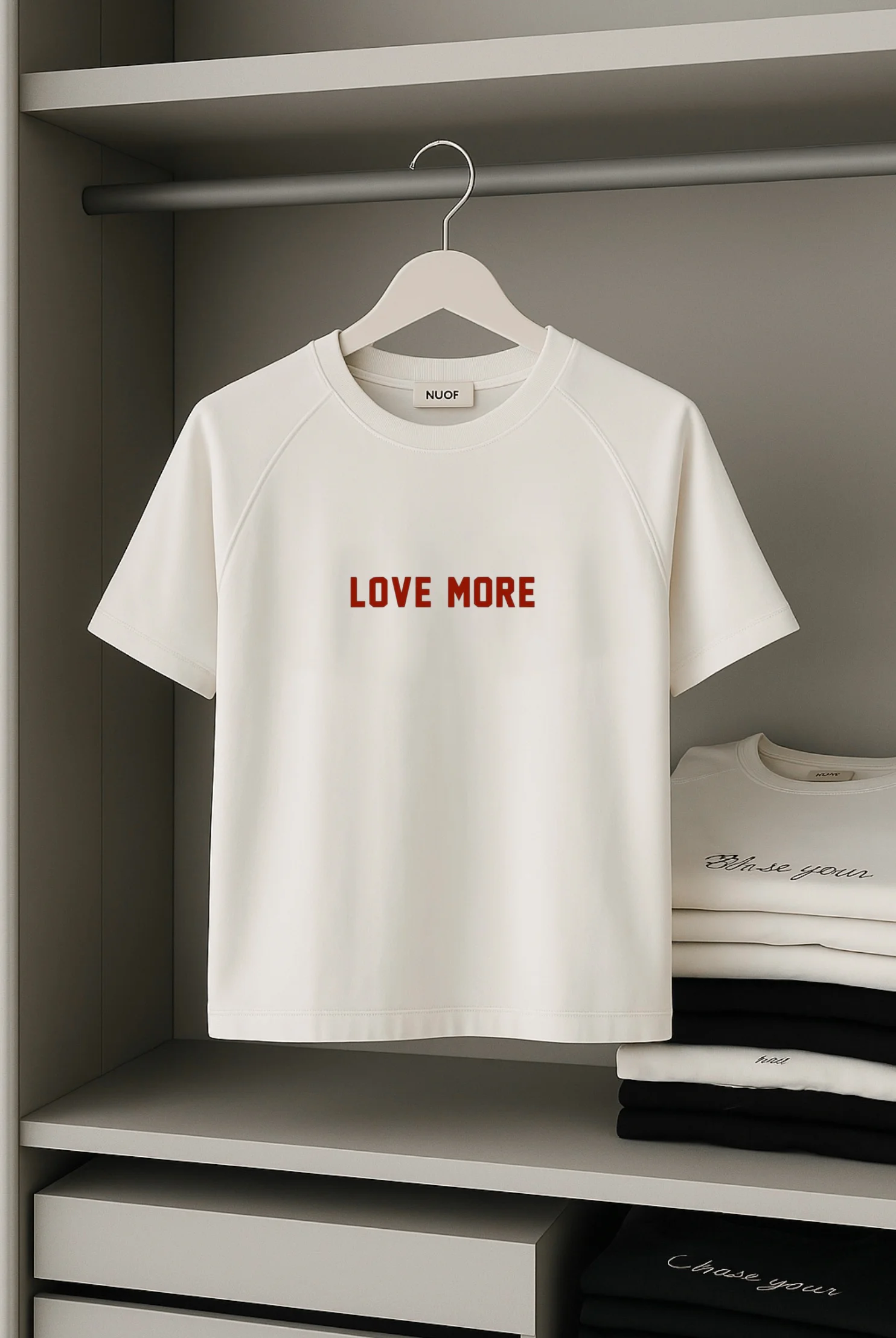 ФУТБОЛКА "LOVE MORE", МОЛОКО