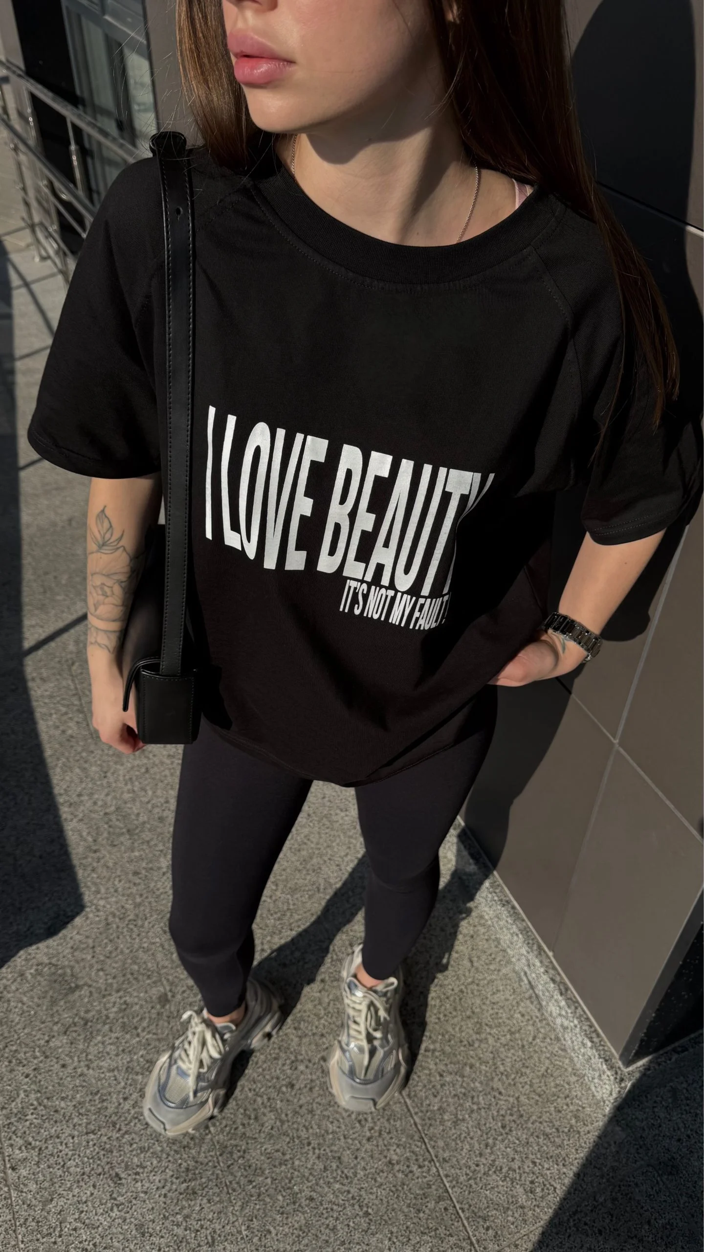 ФУТБОЛКА "I LOVE BEAUTY", ЧОРНИЙ