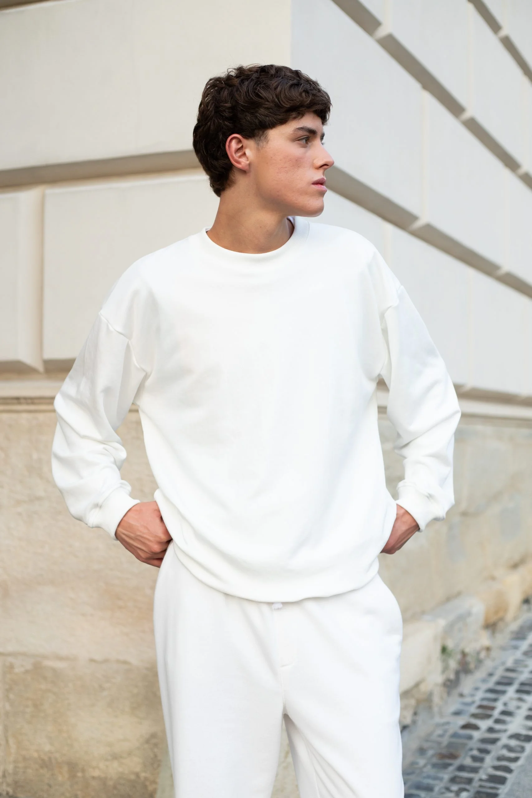 СВІТШОТ ОВЕРСАЙЗ PREMIUM БЕЗ ФЛІСУ, МОЛОЧНИЙ