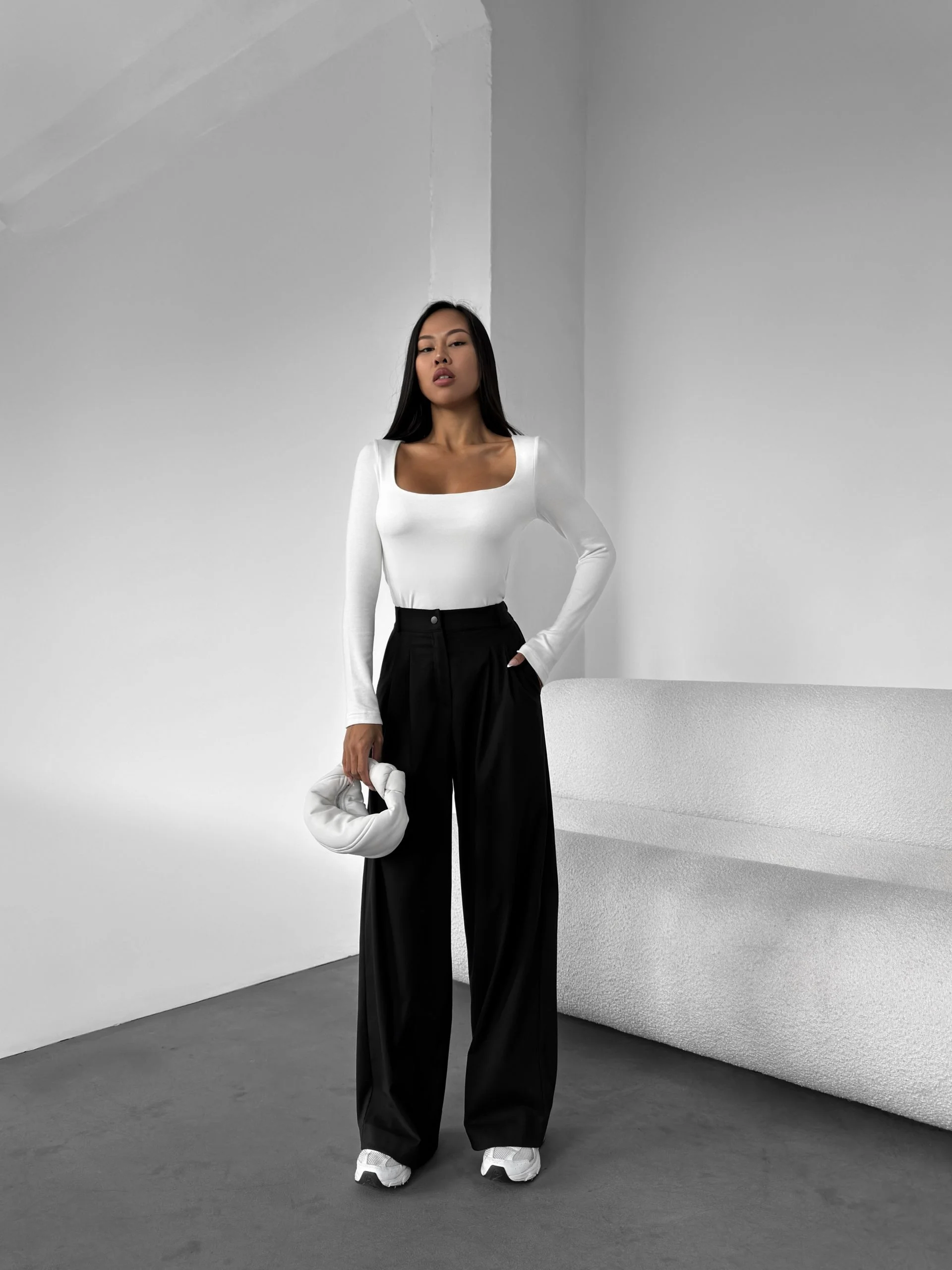 ШТАНИ ПАЛАЦЦО ELEGANT, ЧОРНИЙ