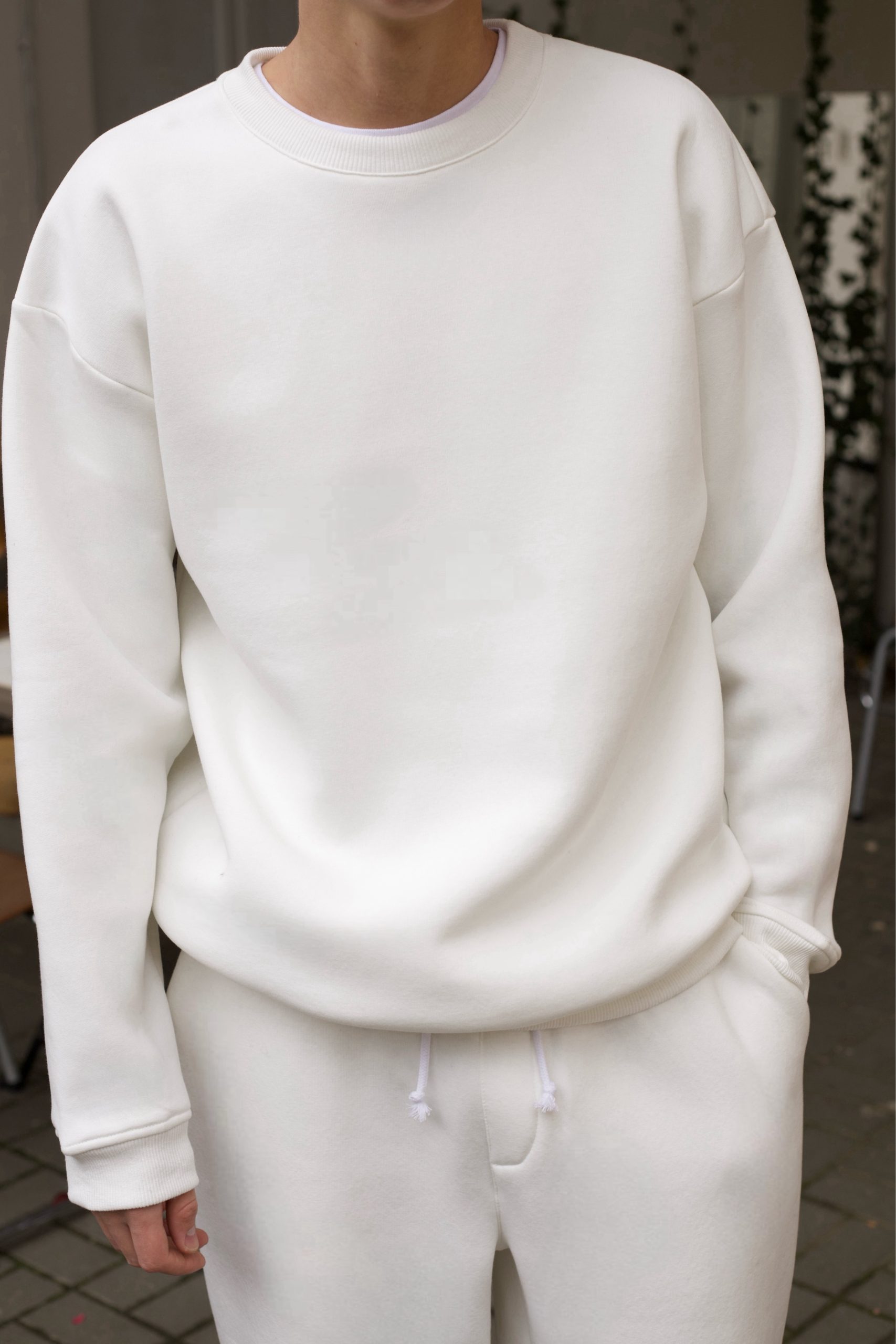 СВІТШОТ ОВЕРСАЙЗ PREMIUM, НА ФЛІСІ, МОЛОЧНИЙ