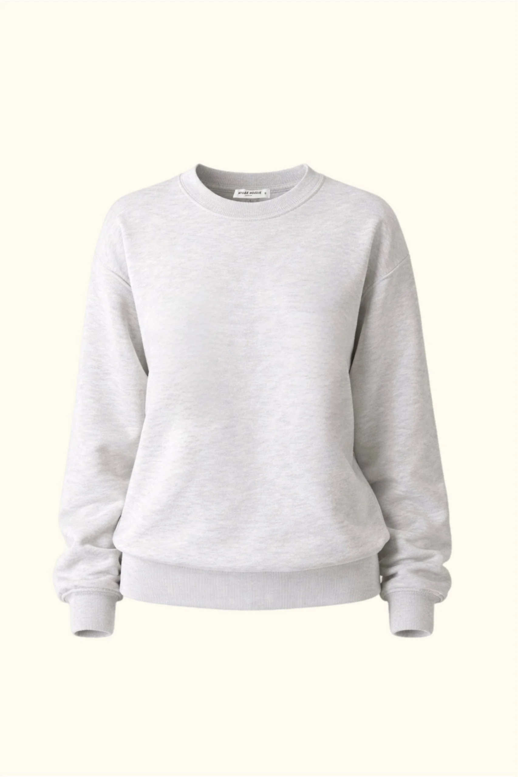 СВІТШОТ ОВЕРСАЙЗ PREMIUM, НА ФЛІСІ, СІРИЙ МЕЛАНЖ