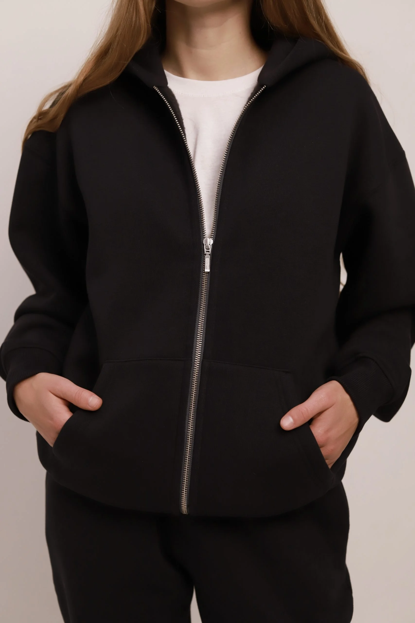 ZIP-ХУДІ PREMIUM, НА ФЛІСІ, ТЕМНИЙ ГРАФІТ