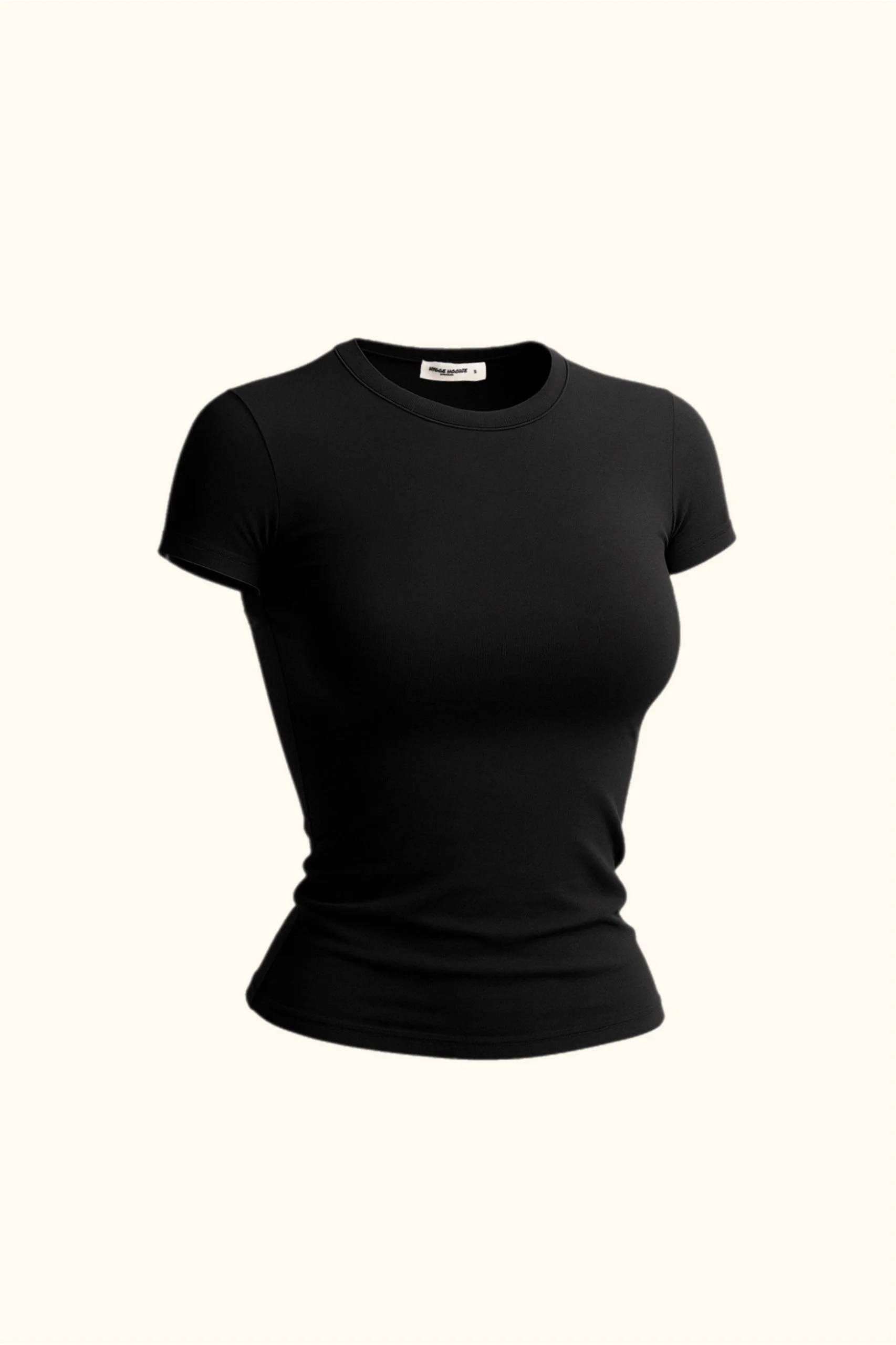 ФУТБОЛКА SLIM FIT ЖІНОЧА, ЧОРНИЙ