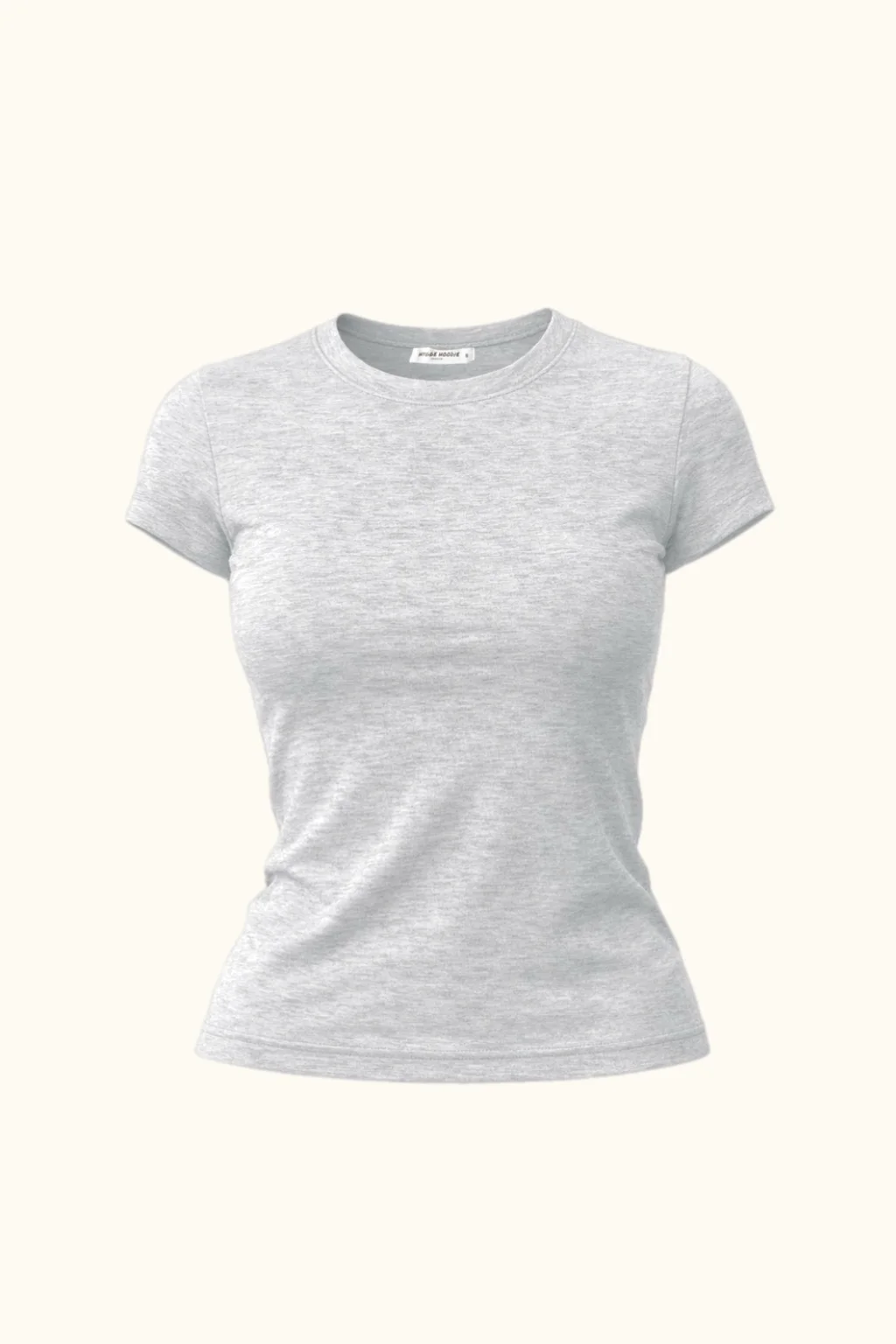 ФУТБОЛКА SLIM FIT, PREMIUM, СІРИЙ МЕЛАНЖ