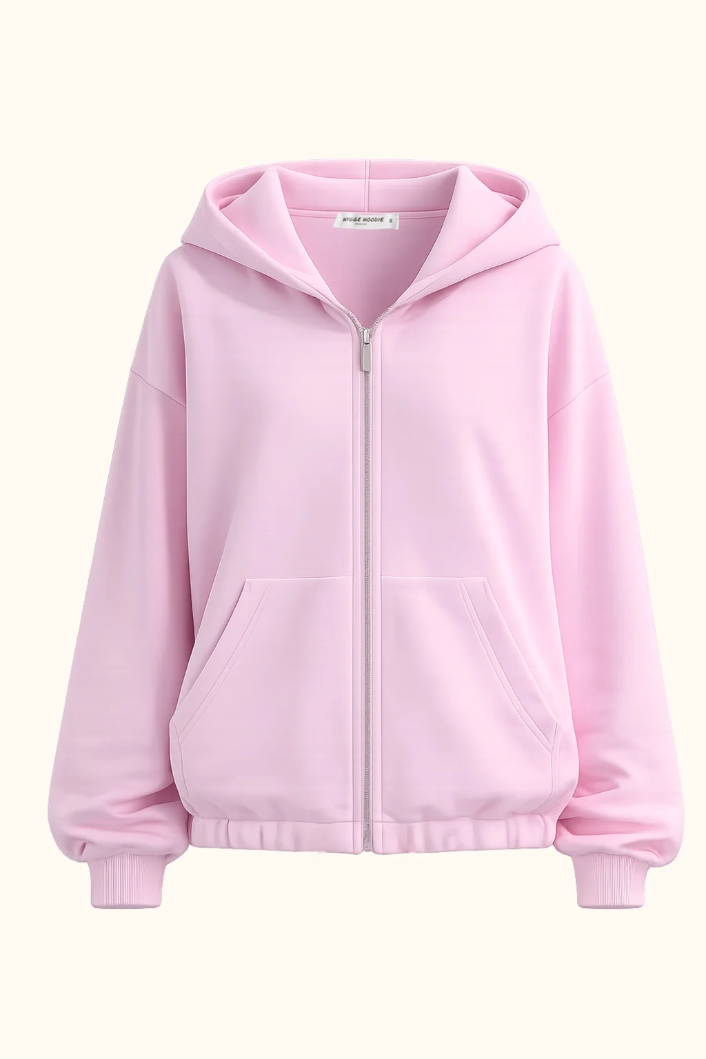 ZIP-ХУДІ ВКОРОЧЕНЕ ЗІ СТЯЖКАМИ, PREMIUM, НІЖНО-РОЖЕВЕ