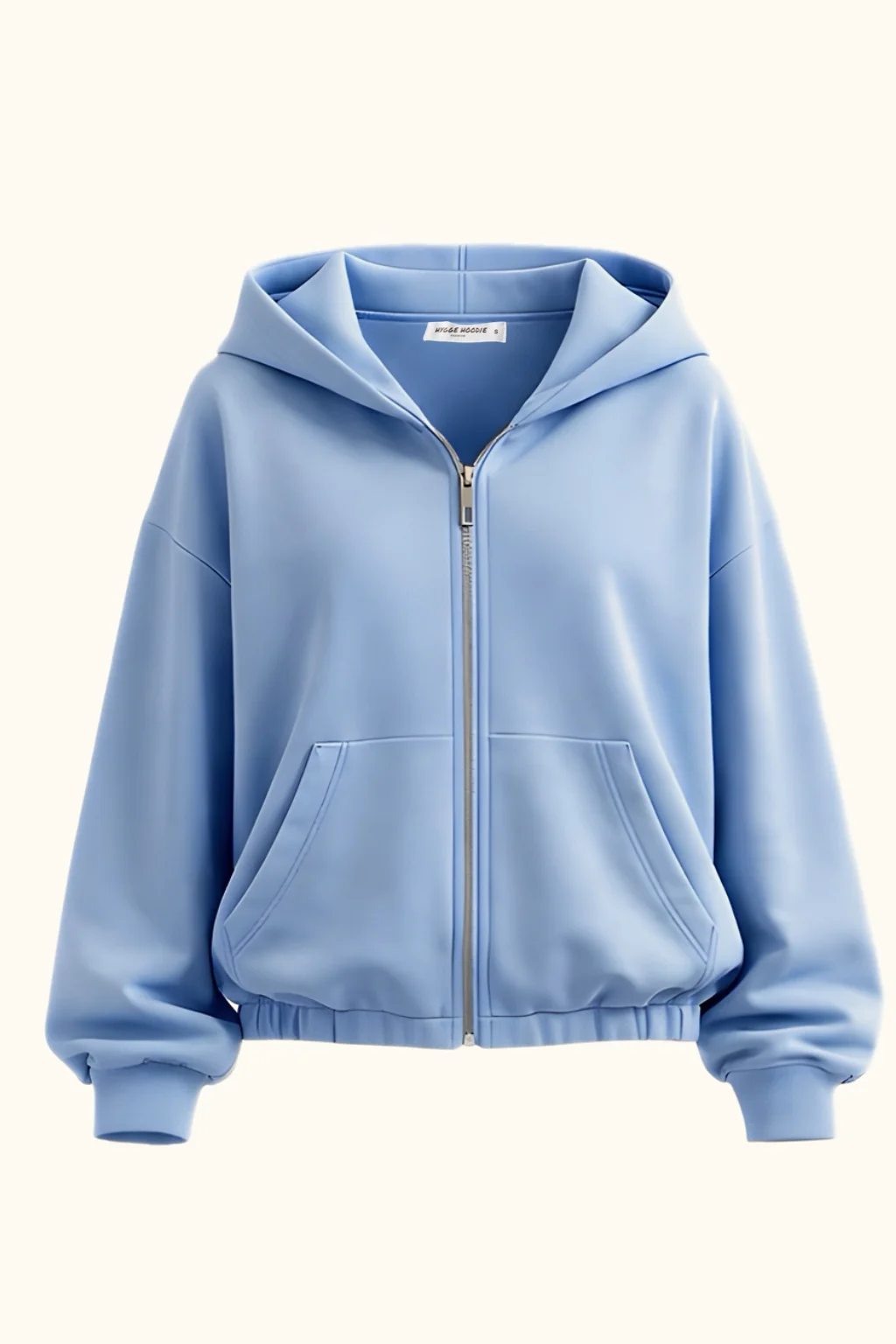 ZIP-ХУДІ ВКОРОЧЕНЕ ЗІ СТЯЖКАМИ, PREMIUM, БЛАКИТНЕ