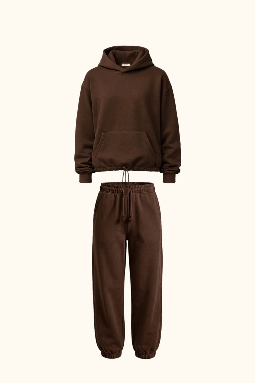 КОМПЛЕКТ FORMULA OVERSIZE (ХУДІ ЗІ СТЯЖКАМИ + ДЖОГЕРИ), ШОКОЛАД