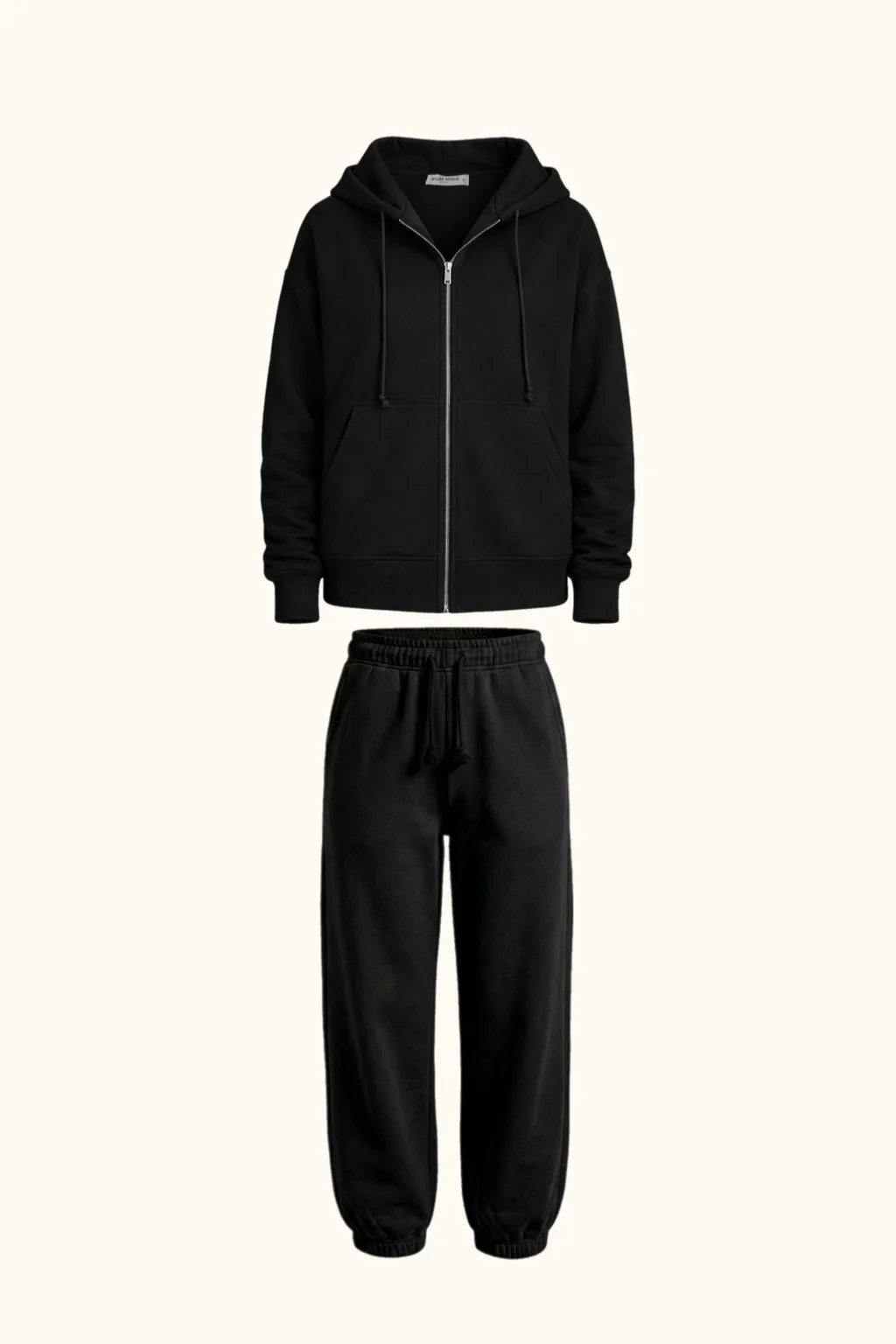 КОМПЛЕКТ FORMULA OVERSIZE (ZIP HOODIE + ДЖОГЕРИ), ЧОРНИЙ