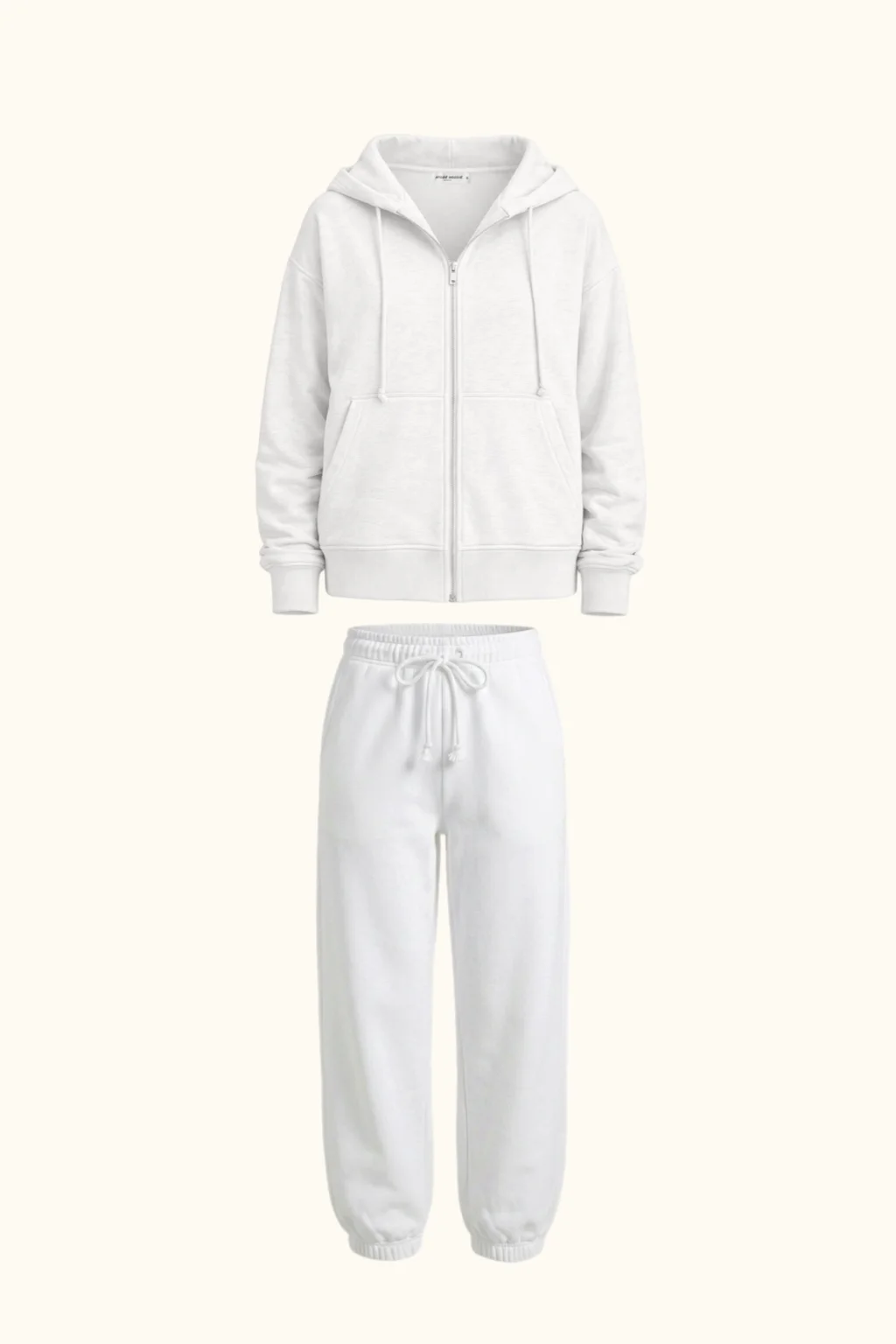 КОМПЛЕКТ FORMULA OVERSIZE (ZIP HOODIE + ДЖОГЕРИ), МОЛОЧНИЙ