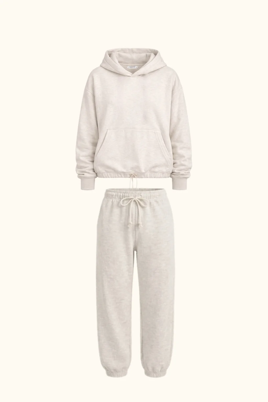 КОМПЛЕКТ FORMULA OVERSIZE (ХУДІ ЗІ СТЯЖКАМИ + ДЖОГЕРИ), БЕЖ МЕЛАНЖ