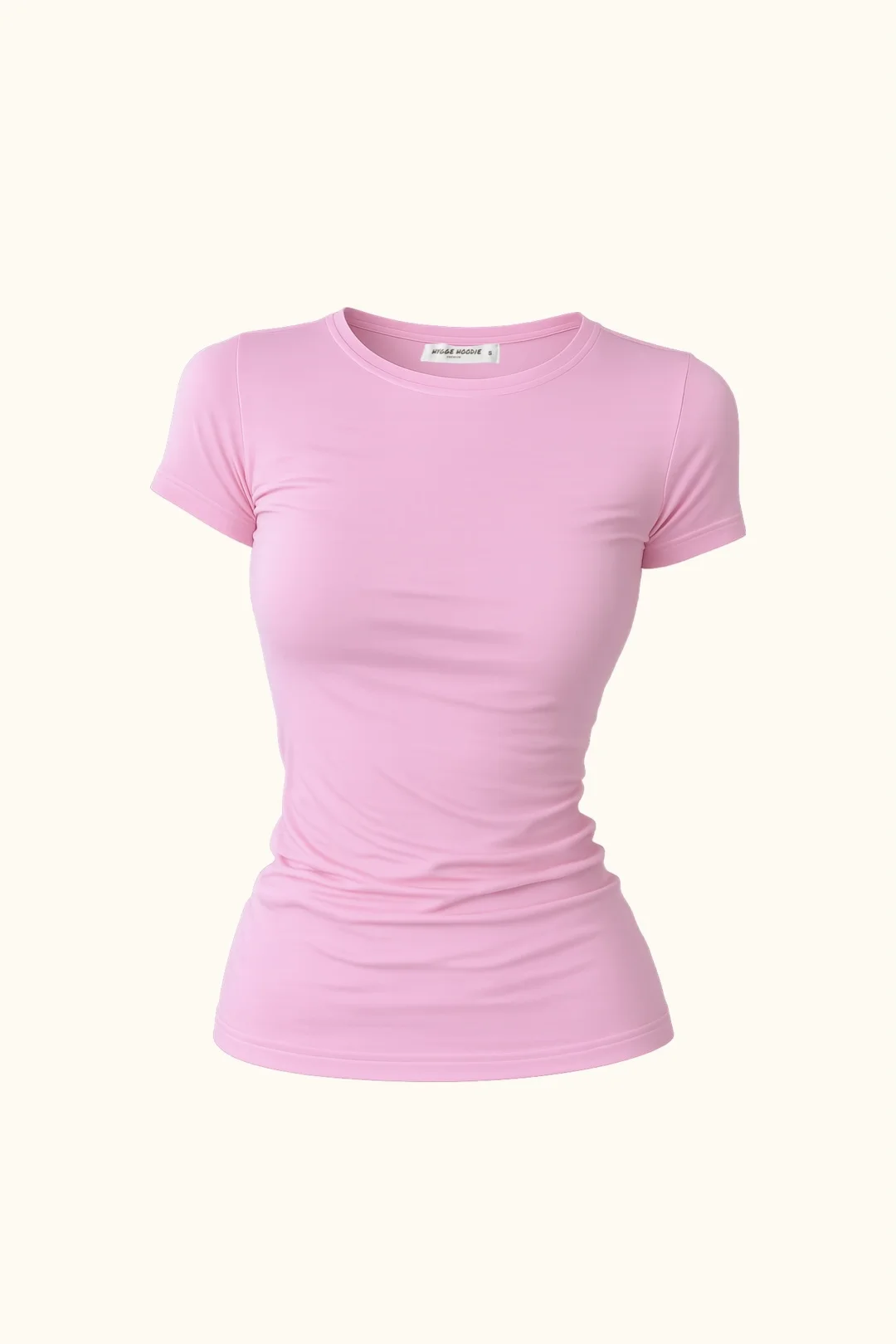 ФУТБОЛКА SLIM З ВІСКОЗИ, PREMIUM, РОЖЕВА