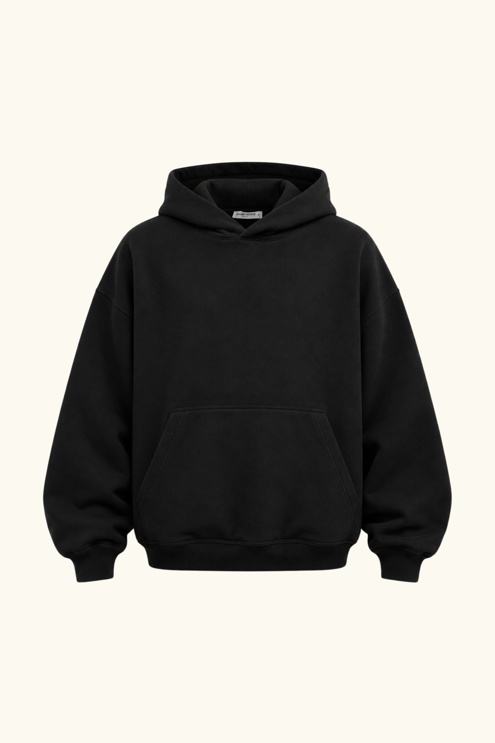 COTTON ХУДІ OVERSIZE, ЧОРНЕ