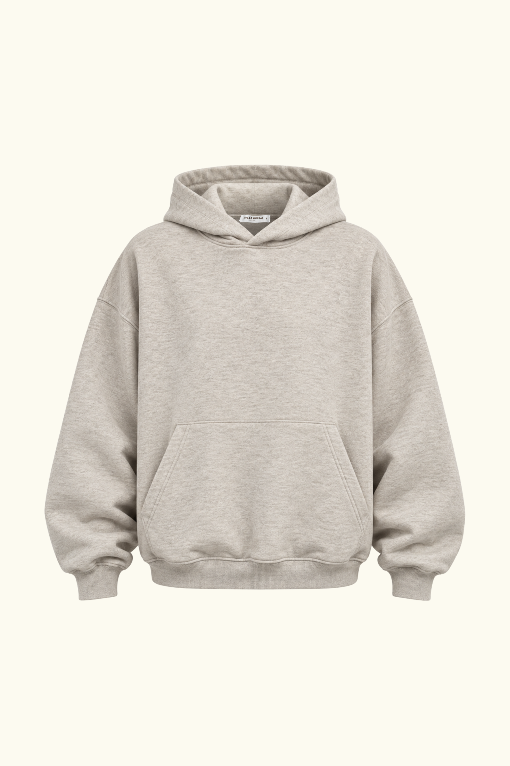 COTTON ХУДІ OVERSIZE, БЕЖ МЕЛАНЖ